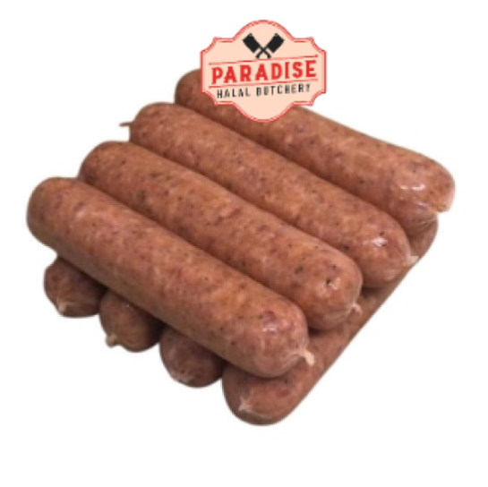 Halal BEEF SAUSAGE freshly cut in Auckland